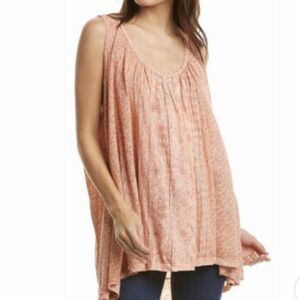Madewell Peach Silk Sleeveless Tunic